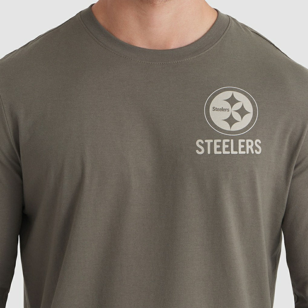 Pittsburgh Steelers 2025 Salute to Service Sideline Long Sleeve T-Shirt Olive | Nike for Sale