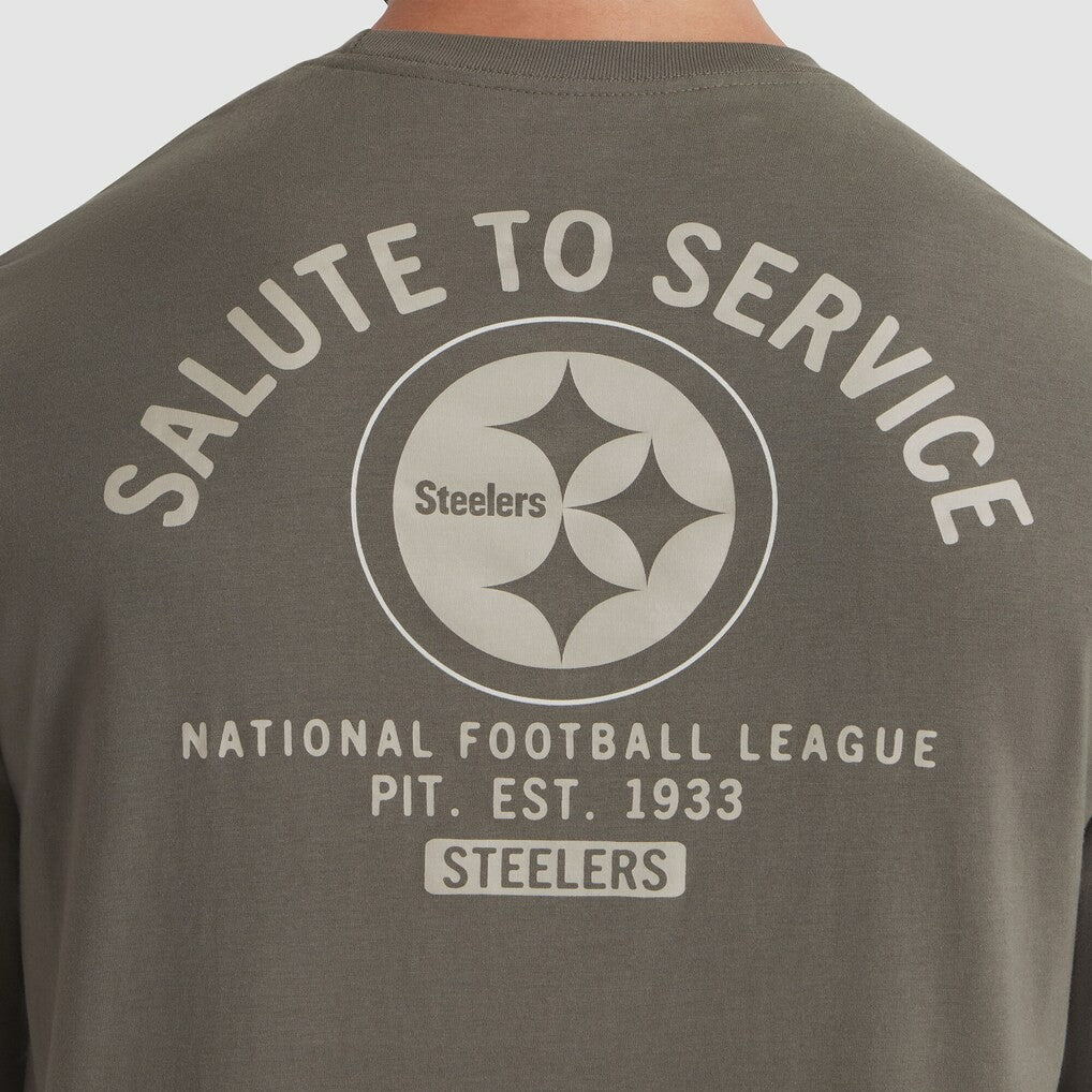 Pittsburgh Steelers 2025 Salute to Service Sideline Long Sleeve T-Shirt Olive | Nike for Sale