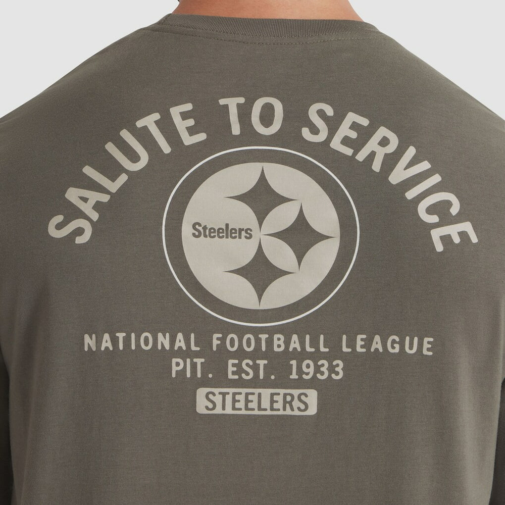 Pittsburgh Steelers 2025 Salute to Service Sideline Long Sleeve T-Shirt Olive | Nike for Sale