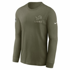 Detroit Lions 2025 Salute to Service Sideline Long Sleeve T-Shirt Olive | Nike for Sale