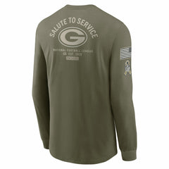 Green Bay Packers 2025 Salute to Service Sideline Long Sleeve T-Shirt Olive | Nike for Sale
