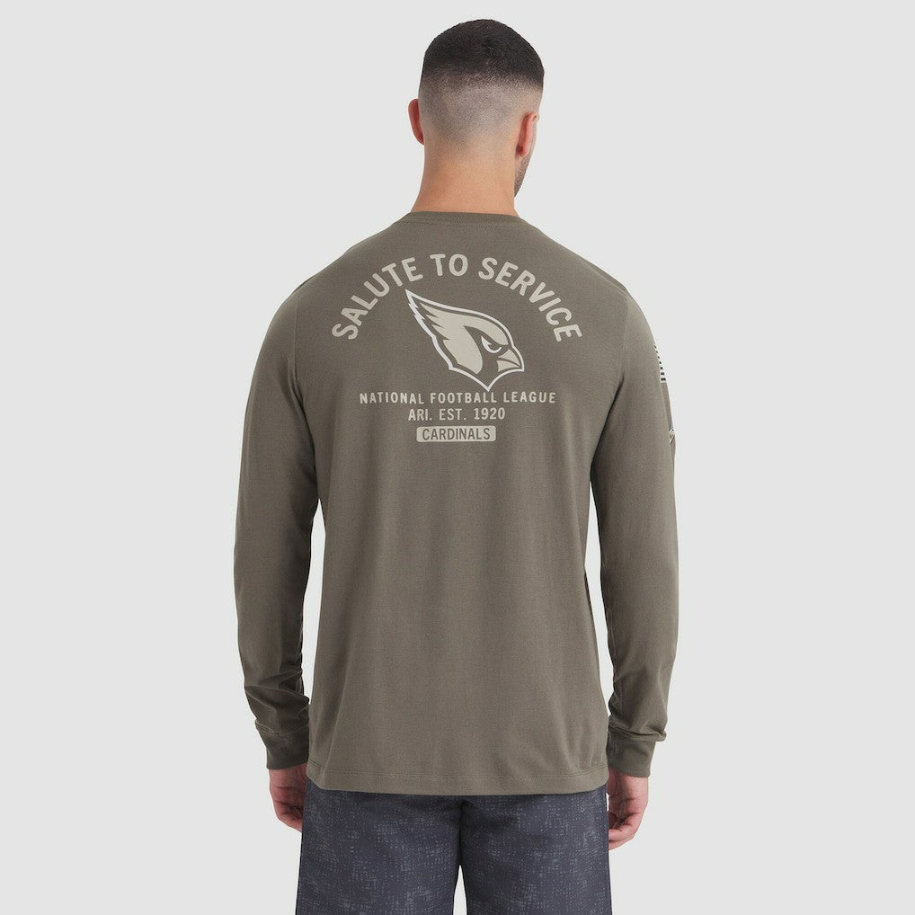 Arizona Cardinals 2025 Salute to Service Sideline Long Sleeve T-Shirt Olive | Nike for Sale