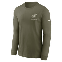 Arizona Cardinals 2025 Salute to Service Sideline Long Sleeve T-Shirt Olive | Nike for Sale
