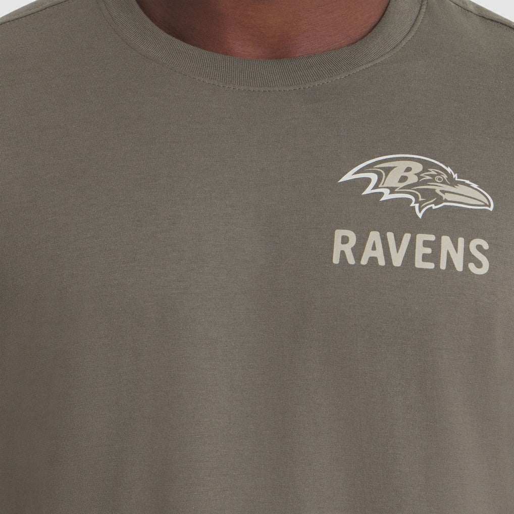 Baltimore Ravens 2025 Salute to Service Sideline Long Sleeve T-Shirt Olive | Nike for Sale