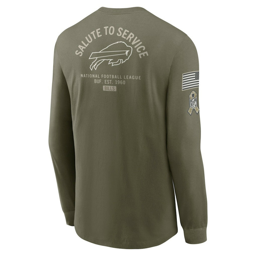 Buffalo Bills 2025 Salute to Service Sideline Long Sleeve T-Shirt Olive | Nike for Sale