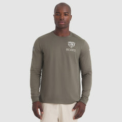 Chicago Bears 2025 Salute to Service Sideline Long Sleeve T-Shirt Olive | Nike for Sale