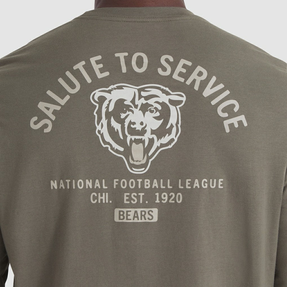 Chicago Bears 2025 Salute to Service Sideline Long Sleeve T-Shirt Olive | Nike for Sale