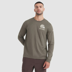 Cleveland Browns 2025 Salute to Service Sideline Long Sleeve T-Shirt Olive | Nike for Sale
