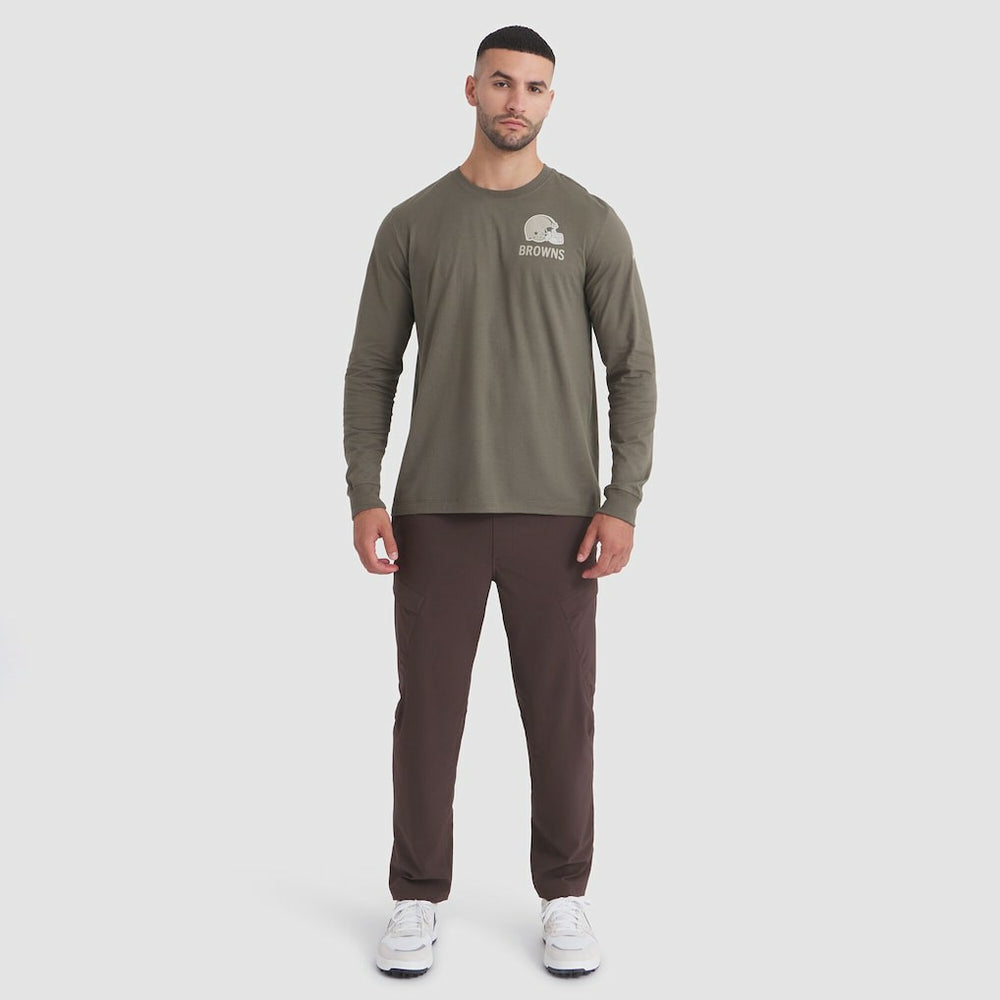 Cleveland Browns 2025 Salute to Service Sideline Long Sleeve T-Shirt Olive | Nike for Sale