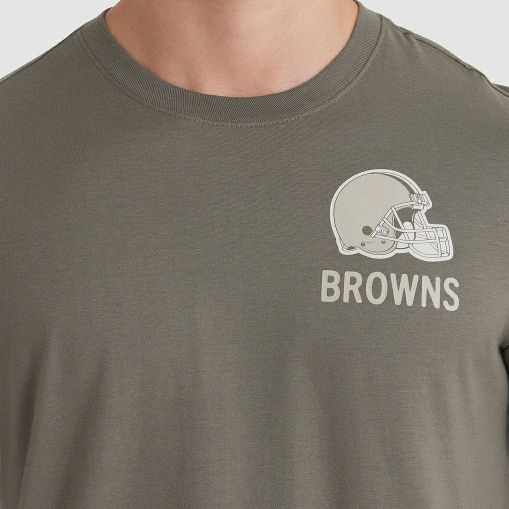 Cleveland Browns 2025 Salute to Service Sideline Long Sleeve T-Shirt Olive | Nike for Sale