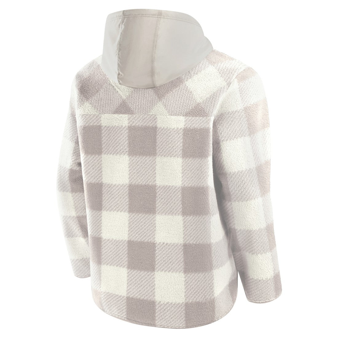 Detroit Lions Elements Plaid Polar Fleece Quarter-Zip Hoodie Gray | Fanatics