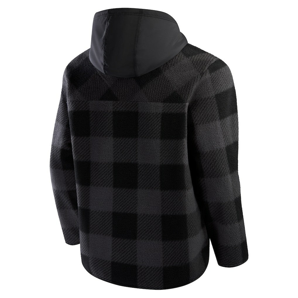 Kansas City Chiefs Elements Plaid Polar Fleece Quarter-Zip Hoodie Black | Fanatics