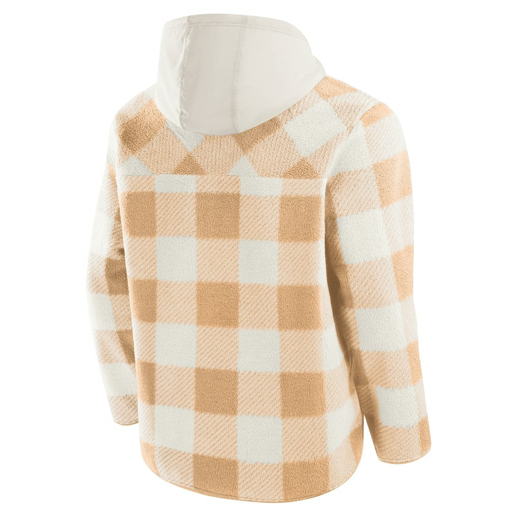 Pittsburgh Steelers Elements Plaid Polar Fleece Quarter-Zip Hoodie Tan | Fanatics