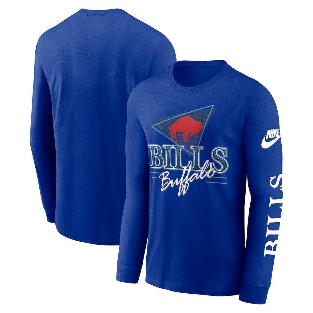 Buffalo Bills Rewind Long Sleeve T-Shirt Royal | Nike for Sale