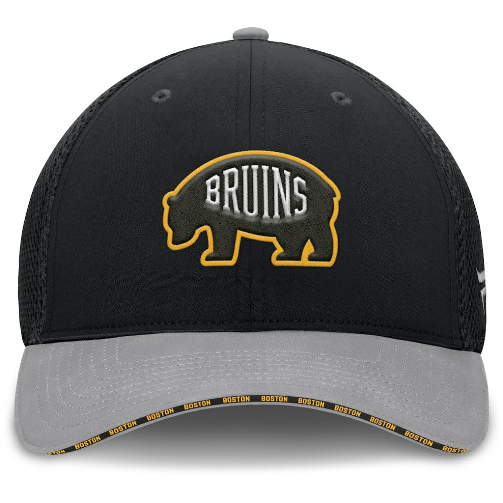 Boston Bruins Fanatics Fundamentals Span Flex Hat - Black - NHL