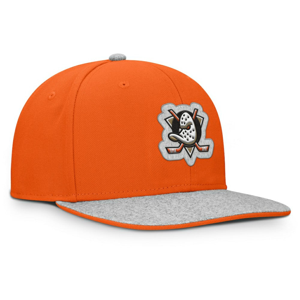 Anaheim Ducks Fanatics Fundamentals Loden Snapback Hat - Orange - NHL
