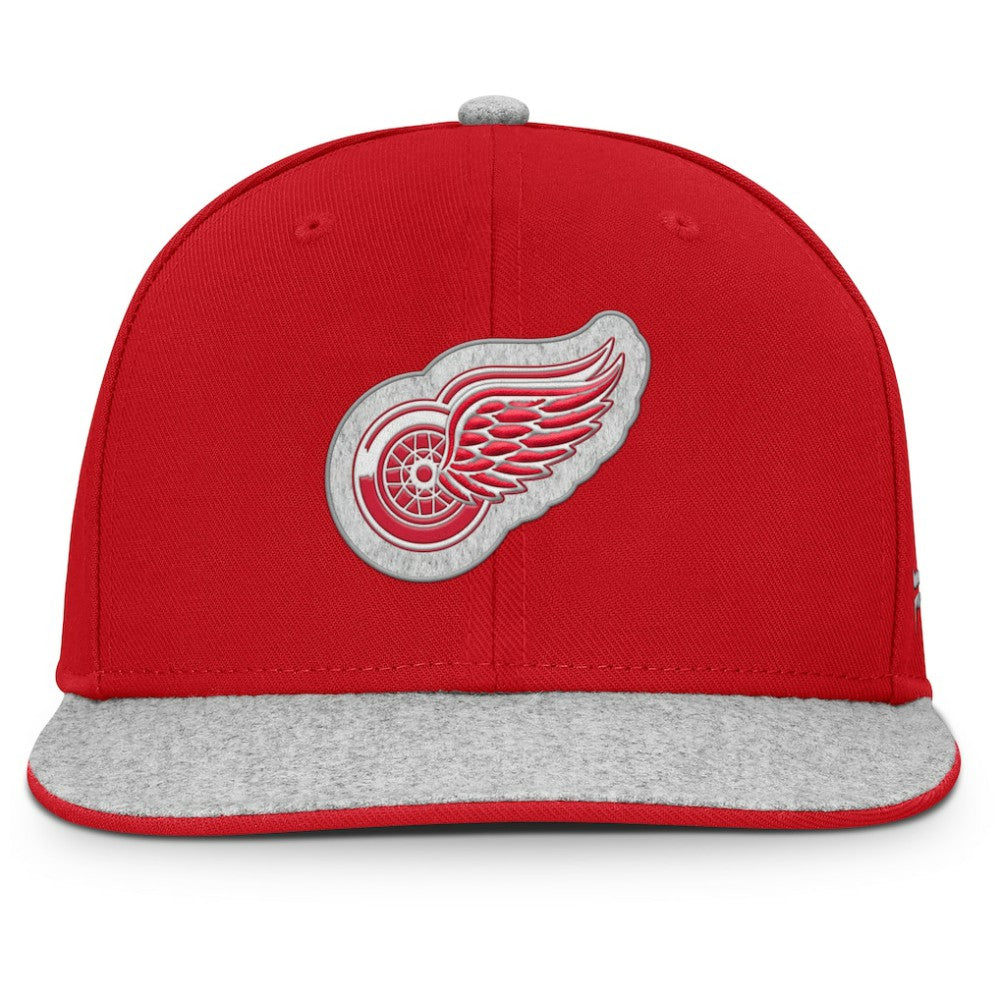 Detroit Red Wings Fanatics Fundamentals Loden Snapback Hat - Red - NHL