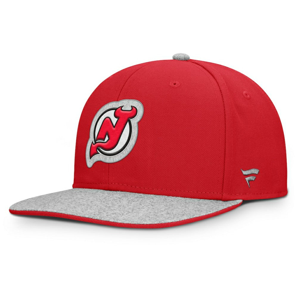 New Jersey Devils Fanatics Fundamentals Loden Snapback Hat - Red - NHL