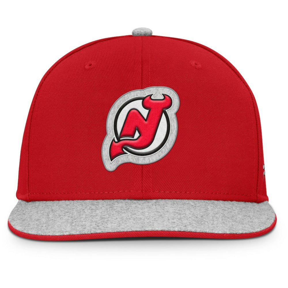 New Jersey Devils Fanatics Fundamentals Loden Snapback Hat - Red - NHL