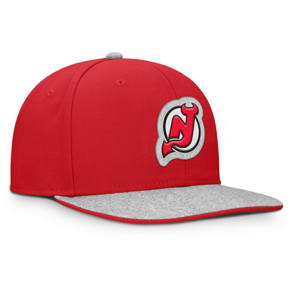 New Jersey Devils Fanatics Fundamentals Loden Snapback Hat - Red - NHL