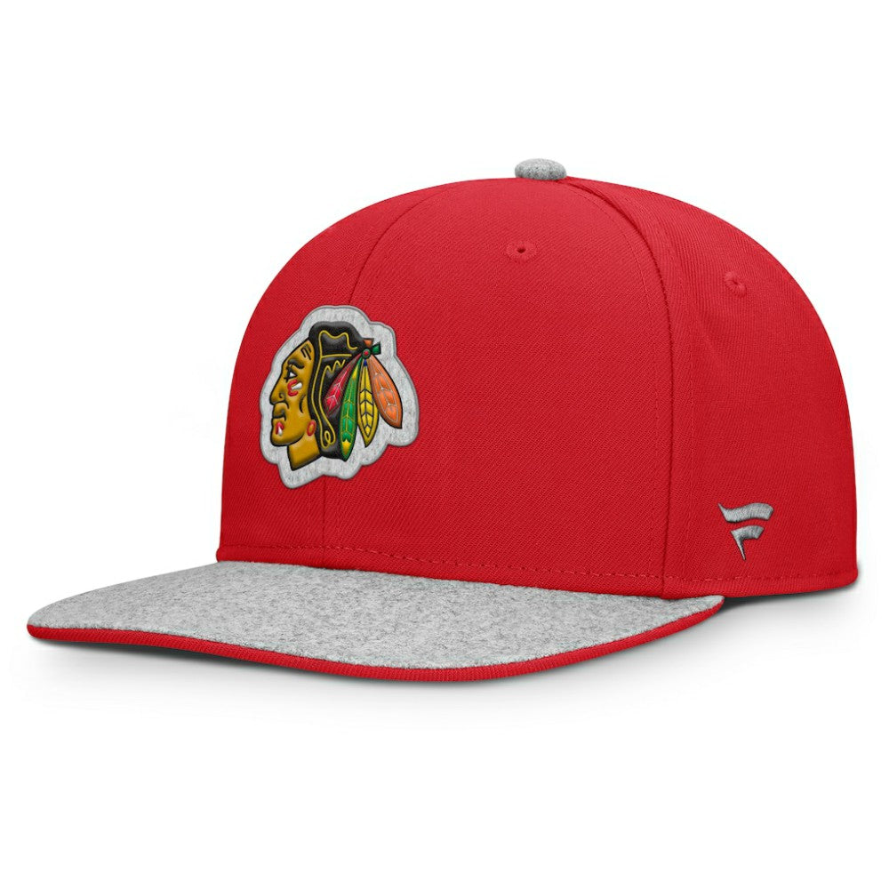 Chicago Blackhawks Fanatics Fundamentals Loden Snapback Hat - Red - NHL