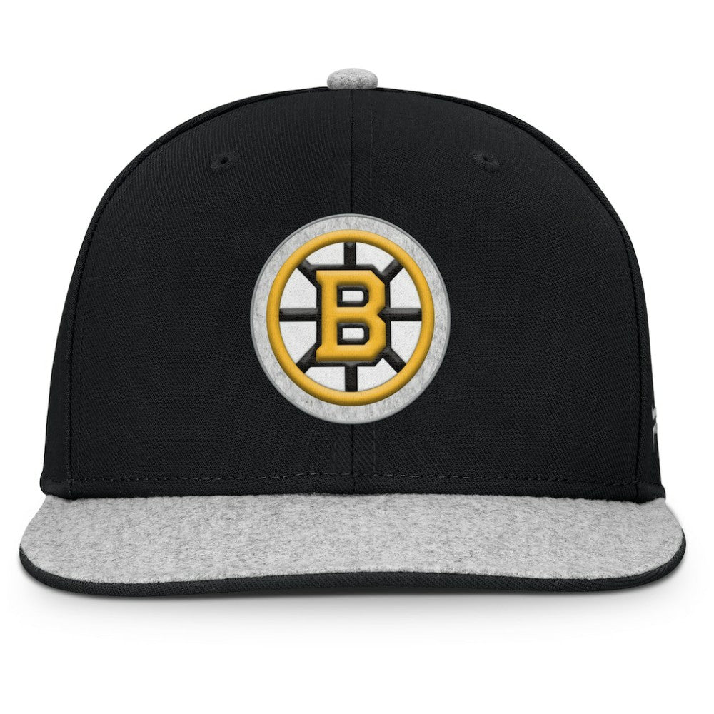Boston Bruins Fanatics Fundamentals Loden Snapback Hat - Black - NHL