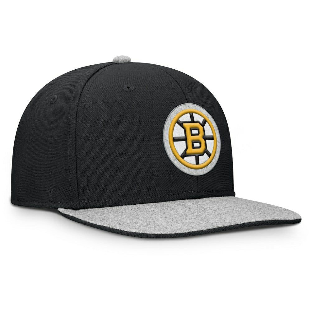 Boston Bruins Fanatics Fundamentals Loden Snapback Hat - Black - NHL