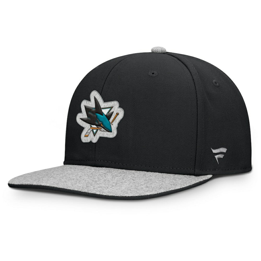 San Jose Sharks Fanatics Fundamentals Loden Snapback Hat - Black - NHL