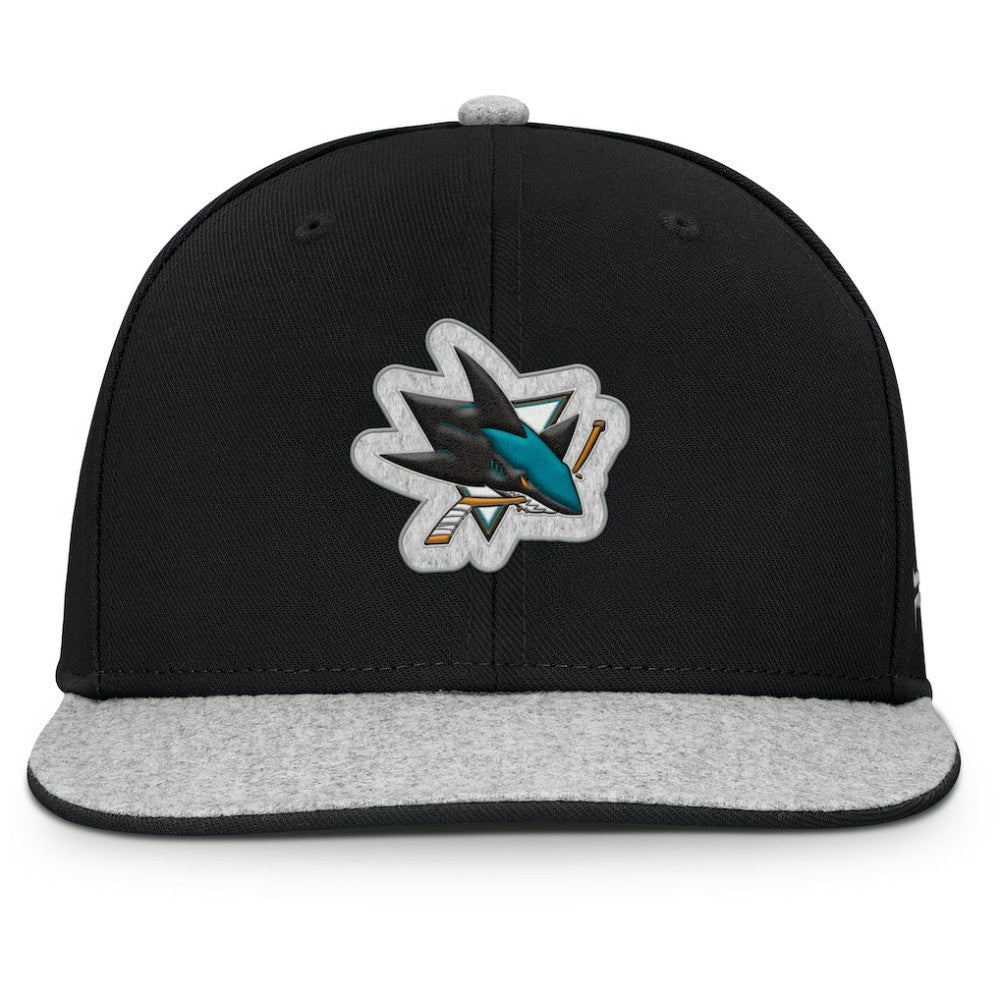 San Jose Sharks Fanatics Fundamentals Loden Snapback Hat - Black - NHL