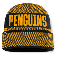 Pittsburgh Penguins Fanatics Fundamentals Shelter Cuffed Knit Hat - Black/Gold - NHL
