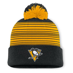 Pittsburgh Penguins Fanatics Fundamental Spirit Cuffed Pom Knit Hat - Black - NHL