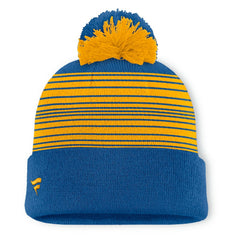 St. Louis Blues Fanatics Fundamental Spirit Cuffed Pom Knit Hat - Navy - NHL