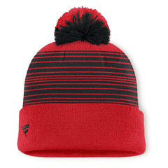 Chicago Blackhawks Fanatics Fundamental Spirit Cuffed Pom Knit Hat - Red - NHL