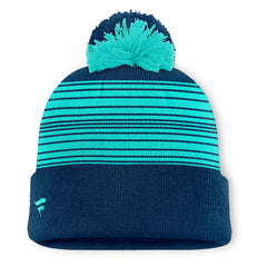 Seattle Kraken Fanatics Fundamental Spirit Cuffed Pom Knit Hat - Deep Sea Blue - NHL