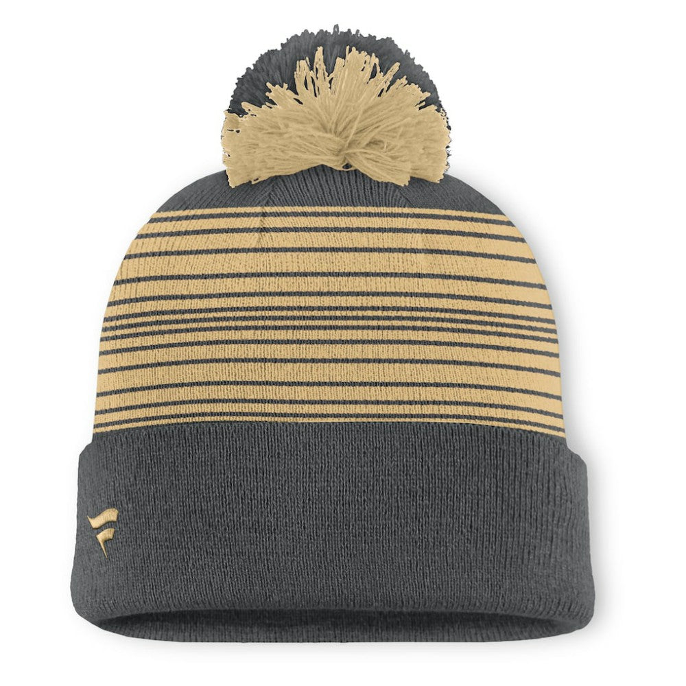 Vegas Golden Knights Fanatics Fundamental Spirit Cuffed Pom Knit Hat - Gray - NHL