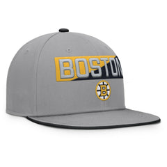 Boston Bruins Fanatics Fundamentals Duo Split Logo Snapback Hat - Gray - NHL