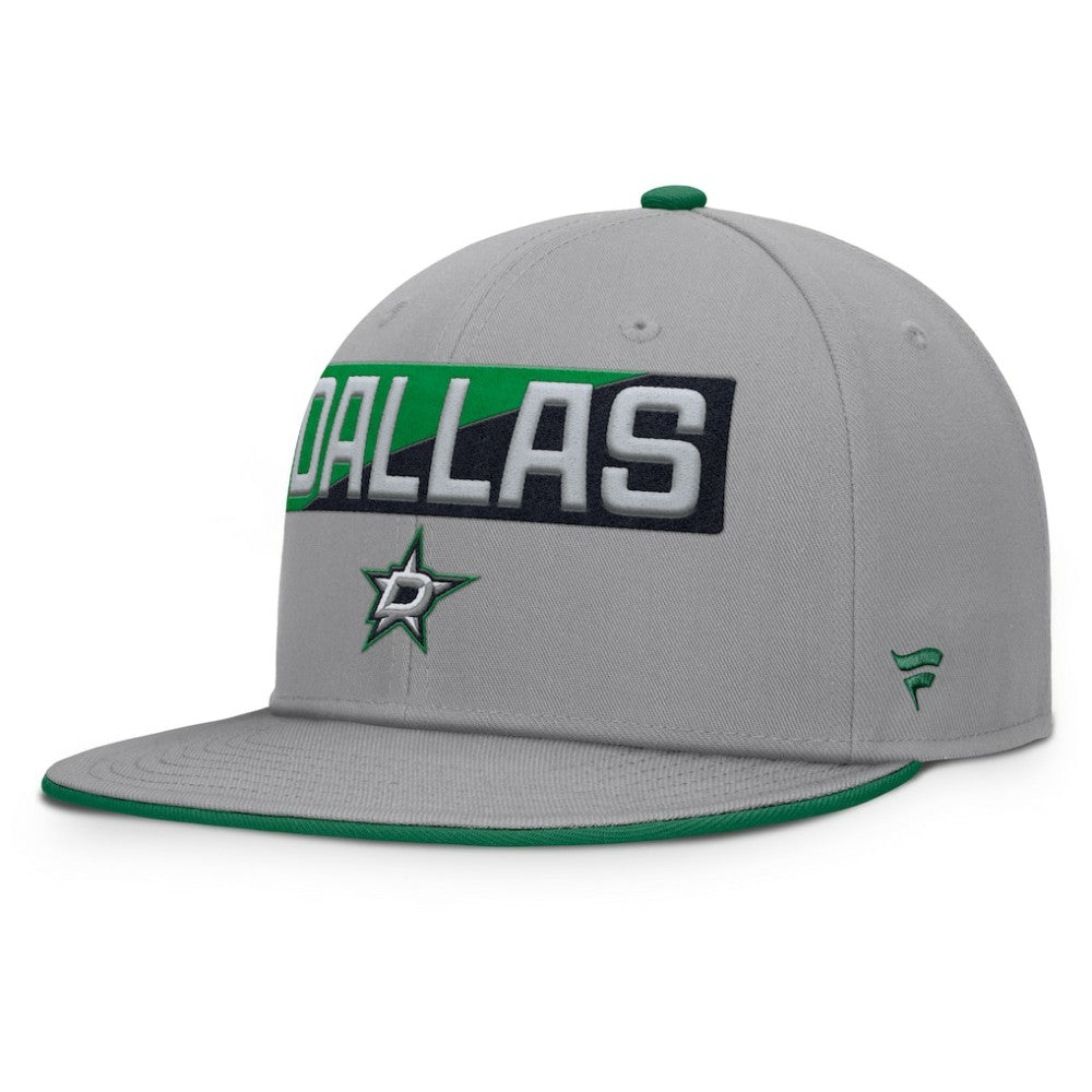 Dallas Stars Fanatics Fundamentals Duo Split Logo Snapback Hat - Gray - NHL