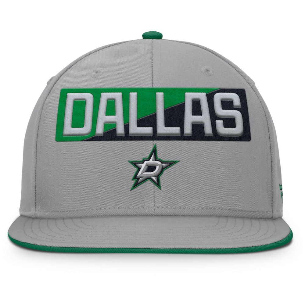 Dallas Stars Fanatics Fundamentals Duo Split Logo Snapback Hat - Gray - NHL