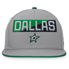 Dallas Stars Fanatics Fundamentals Duo Split Logo Snapback Hat - Gray - NHL