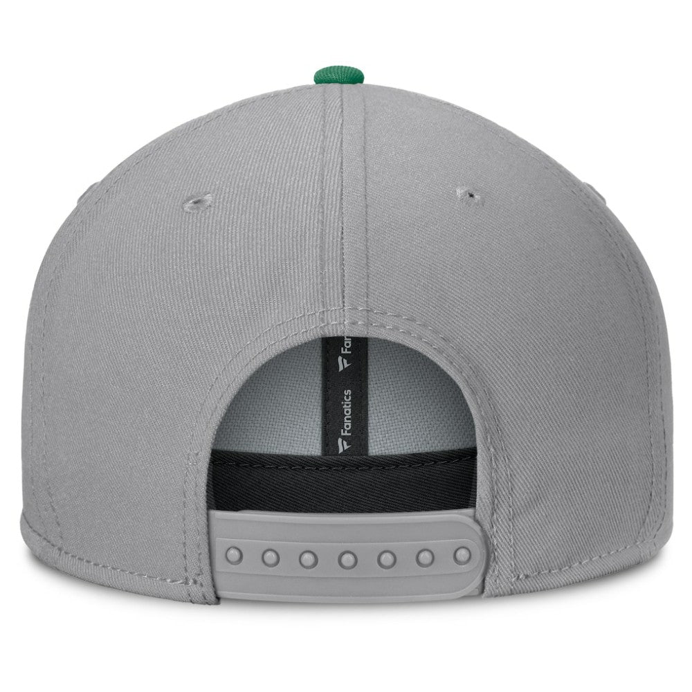 Dallas Stars Fanatics Fundamentals Duo Split Logo Snapback Hat - Gray - NHL