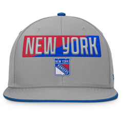 New York Rangers Fanatics Fundamentals Duo Split Logo Snapback Hat - Gray - NHL