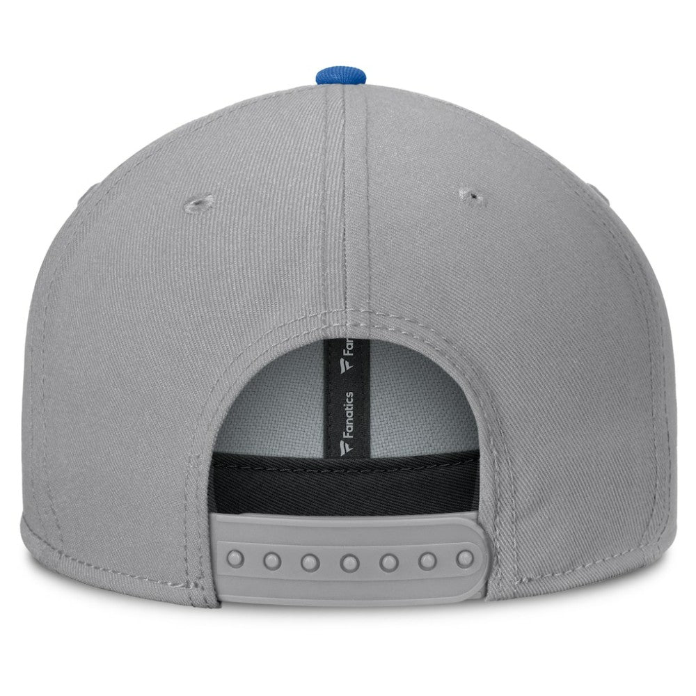 New York Rangers Fanatics Fundamentals Duo Split Logo Snapback Hat - Gray - NHL