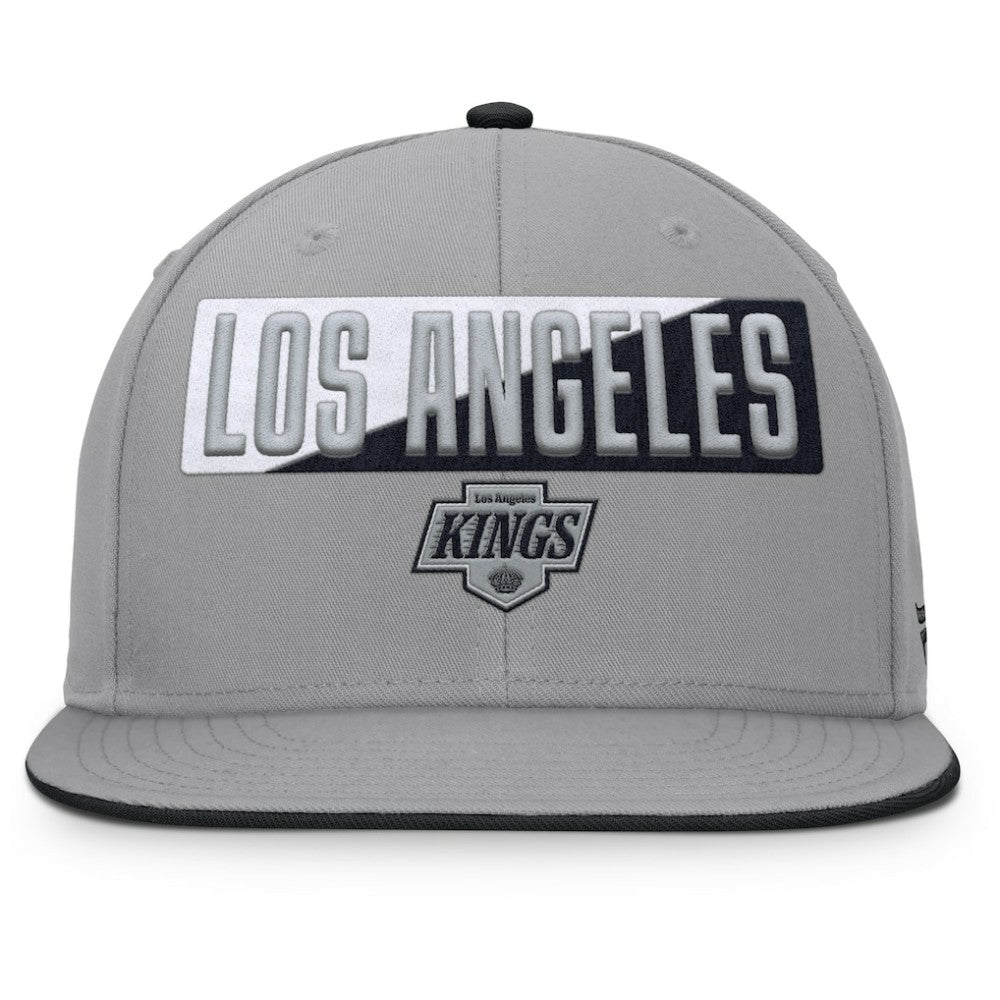 Los Angeles Kings Fanatics Fundamentals Duo Split Logo Snapback Hat - Gray - NHL