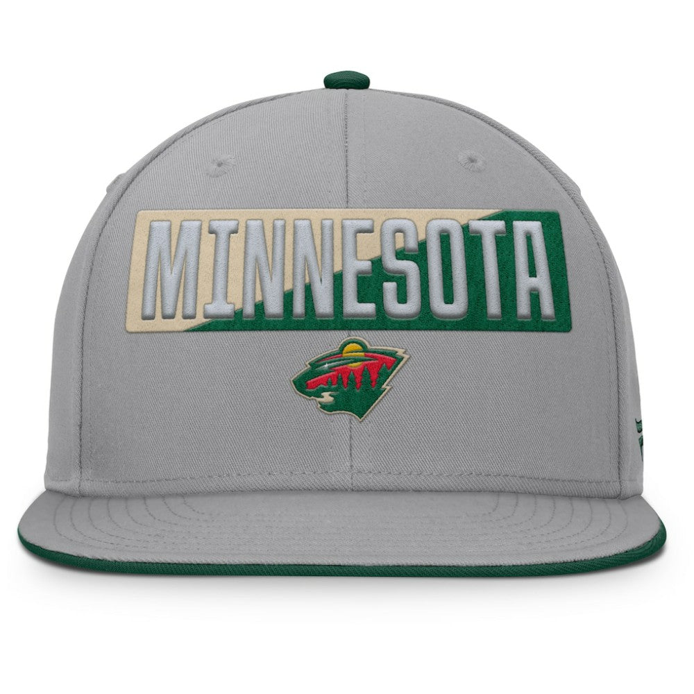 Minnesota Wild Fanatics Fundamentals Duo Split Logo Snapback Hat - Gray - NHL