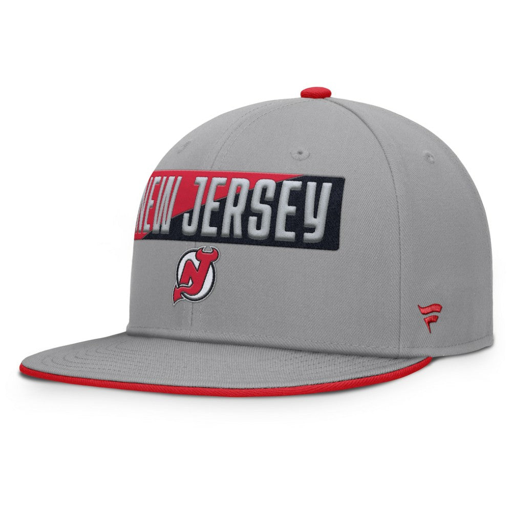 New Jersey Devils Fanatics Fundamentals Duo Split Logo Snapback Hat - Gray - NHL