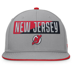 New Jersey Devils Fanatics Fundamentals Duo Split Logo Snapback Hat - Gray - NHL