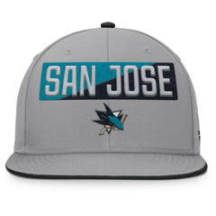 San Jose Sharks Fanatics Fundamentals Duo Split Logo Snapback Hat - Gray - NHL
