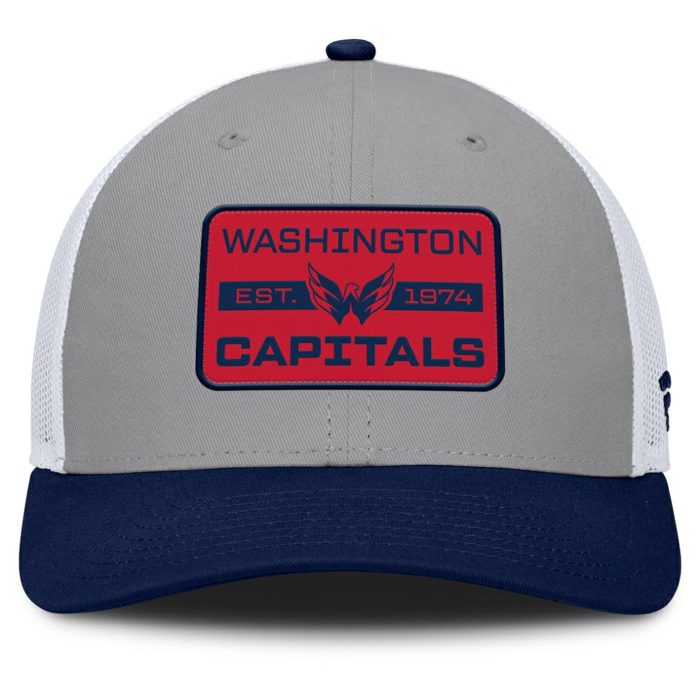 Washington Capitals Fanatics Fundamental Adapt Trucker Adjustable Hat - Gray/Navy - NHL
