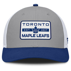 Toronto Maple Leafs Fanatics Fundamental Adapt Trucker Adjustable Hat - Gray/Blue - NHL
