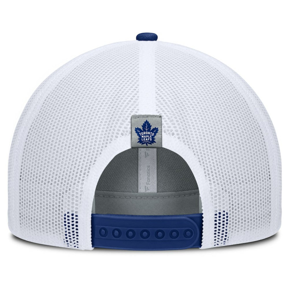 Toronto Maple Leafs Fanatics Fundamental Adapt Trucker Adjustable Hat - Gray/Blue - NHL